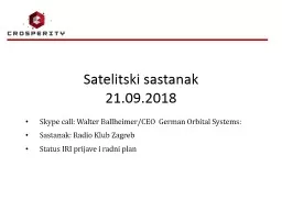 Satelitski sastanak 21.09.2018