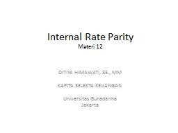 Internal Rate Parity Materi 12