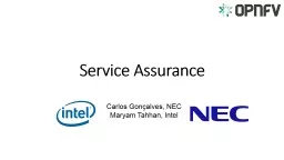 Service Assurance  Carlos Gonçalves, NEC