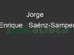 Jorge  Enrique   Saénz-Samper