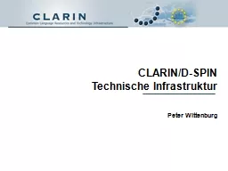 CLARIN/D-SPIN  Technische