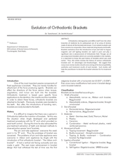 Evolution of Or thodontic Brackets   f Dpt t f t t S I
