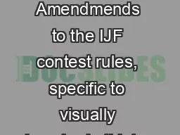 IBSA Rules 2017 IBSA Amendmends to the IJF contest rules, specific to visually impaired