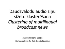 Daudzvalodu  audio  ziņu