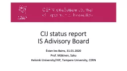 CIJ status  report IS  Adivisory