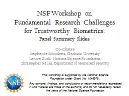 NSF Workshop on  Fundamental
