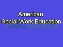 American Social Work Education