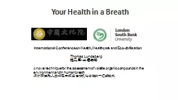 Your Health in a  Breath