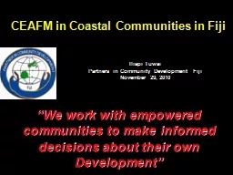 CEAFM in Coastal Communities in Fiji