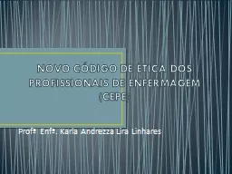 NOVO CÓDIGO DE ÉTICA DOS PROFISSIONAIS DE ENFERMAGEM (CEPE)