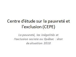 Centre d’étude sur la pauvreté et l’exclusion (CEPE)