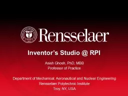 Inventor’s Studio @ RPI