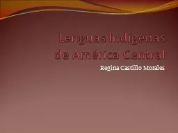 Lenguas Indígenas  de América Central