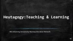 Heutagogy:Teaching  & Learning