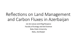 Reflections on Land Management and Carbon