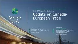 Update on Canada-European Trade