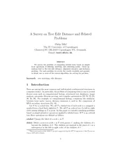 A Survey on Tree Edit Distance and Related Problems Ph