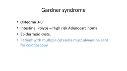 Gardner syndrome Osteoma