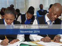 November 2016 Servest ETI Presentation