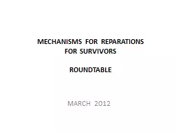 MECHANISMS  FOR  REPARATIONS FOR