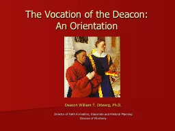 The Vocation  of the Deacon