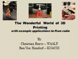 The Wonderful World of 3D Printing