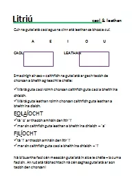 PPT-Litriú caol & leathan