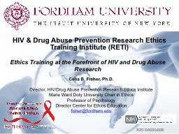 R25 DA031608 HIV  & Drug Abuse Prevention Research Ethics