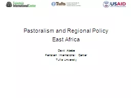 Pastoralism  and Regional Policy