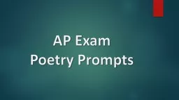 AP Exam Poetry Prompts 2013