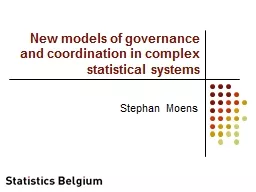 New models of governance and coordination in complex statistical systems