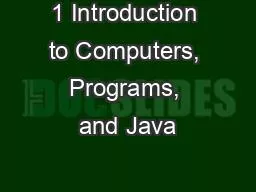1 Introduction to Computers, Programs, and Java