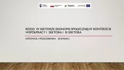 RODO  w sektorze ekonomii społecznej w kontekście współpracy I  SEKTORA i  III sektora