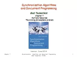 Chapter 7 Synchronization Algorithms and Concurrent Programming Gadi Taubenfeld © 2014