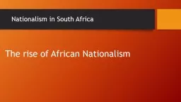 Nationalism in South Africa
