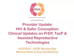 Provider Update:  HIV & Safer Conception:
