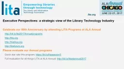 Executive Perspectives: a strategic view of the Library Technology Industry