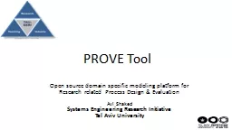 PROVE Tool Open source domain specific modeling platform for