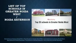 List of Top 20 Schools In Greater Noida West / Noida Extension
