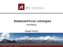 Restaurant/Food  ontologies