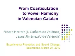 From Coarticulation  to Vowel Harmony