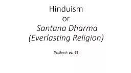 Hinduism  or   Santana Dharma