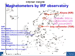 Magnetometers by IRF observatory