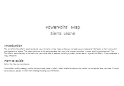 PowerPoint Map Sierra Leone