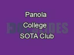 Panola College  SOTA Club