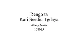 Rengo ta  Kari  Seediq
