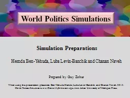 Simulation Preparations Hemda