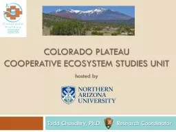 Colorado Plateau  Cooperative Ecosystem Studies Unit