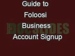 Guide to  Foloosi  Business Account Signup