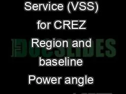 Voltage Support Service (VSS) for CREZ Region and baseline Power angle ranges post CREZ